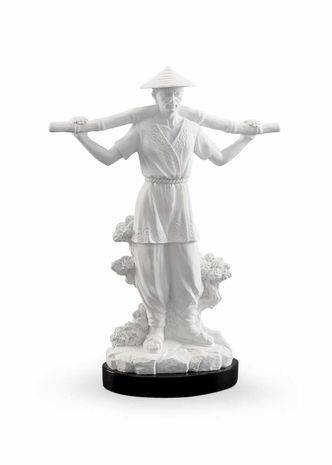 300876 Wildwood Lamps Mister Wynn - White - Black Marble Base Finish