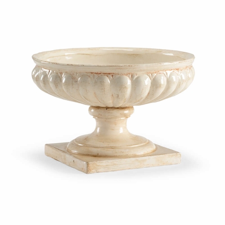 300996 Wildwood Lamps Footed Centerpiece Planter - Italian Ceramic Finish