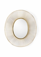 301148 Wildwood 40.5in. Iron Luton Mirror with Gold Plated/Plain/Clear Finish