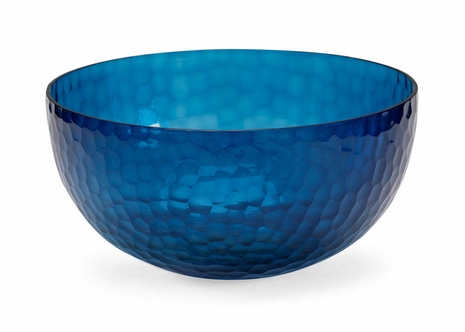 301230 Wildwood Shaved Glass Sapphire/Clear Bothnia Bowl - Sapphire