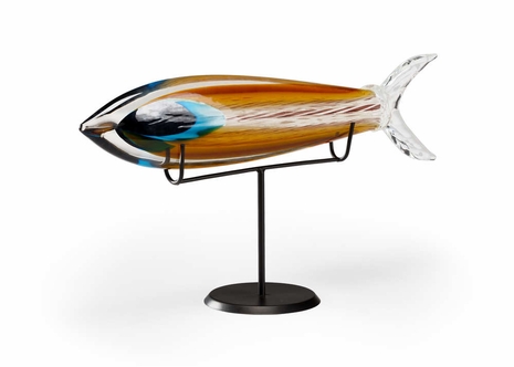 301385 Wildwood Glass Orange/Blue/Clear Mr. Fish