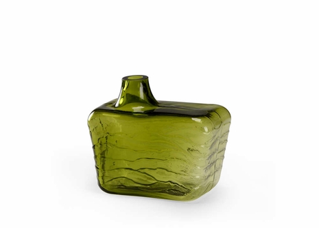 301389 Wildwood Glass Green/Clear Eco Vase (Sm)