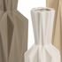 301419 Wildwood 20in. Ceramic Lerdorf Vase - Set of 3 with White/Charcoal/Tan Glaze Finish