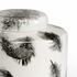 301441 Wildwood Porcelain White/Black Glaze Feather Urn Set