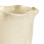 301450 Wildwood Lamps VIETRI Ceramic Cream Glaze Fish Net Vase - Cream