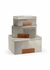 301478 Wildwood Hair On Hide/Leather Gray/Tan Hair On Hide Box - Grey (Med)