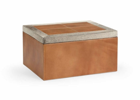 301482 Wildwood Lamps Leather Box - Tan (Lg)