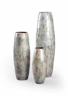 301507 Wildwood 24.5in. Iron/Enamel Holt Vases (S3) with Distressed Gray Finish