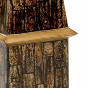 301557 Wildwood Wood Mahogany Seed/Antique Gold Pagoda Obelisk - Mahogany