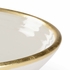 301670 Wildwood 4in. Ceramic Melchio Bowl with Cream Glaze/Gold Leaf Finish
