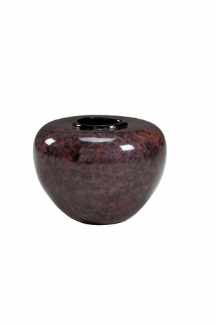 301705 Wildwood Ceramic Hand Colored/Lacquer Oval Jar - Purple
