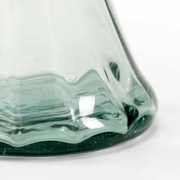 301756 Wildwood Glass/Metal Clear/Antique Silver Leaf Twisted Vase - Silver (Med)