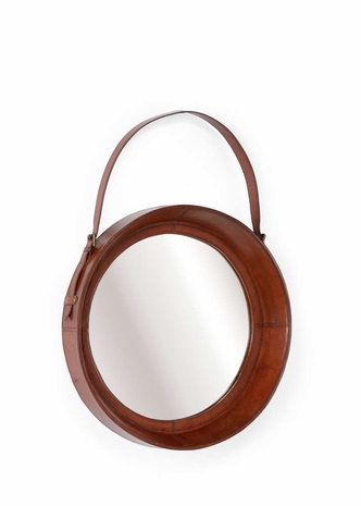 301801 Wildwood Leather/Mirror Cognac/Clear/Plain Taner Mirror (Sm)
