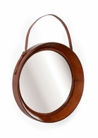 301802 Wildwood 41in. Leather Taner Mirror (Lg) with Cognac/Clear/Plain Finish