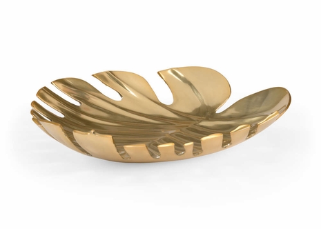 301841 Wildwood Aluminum Antique Brass Arnold Palm Leaf Tray