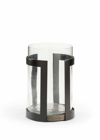 301877 Wildwood Metal/Glass Matte Black/Clear Ephraim Hurricane (Med)