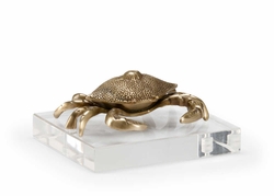 301908 Wildwood 4in. Acrylic Crab Brass with Antique/Clear Finish
