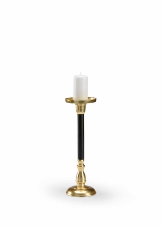 301917 Wildwood Aluminum Black/Gold Single Mingle Candlestick