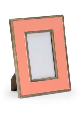301952 Wildwood 10.5in. Aluminum/Glass Sockeye Frame with Salmon/Antique Gold Enamel/Clear Finish