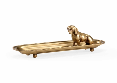 302062 Wildwood 3in. Brass Colonel Coin Tray with Antique Finish