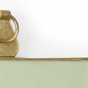 302111 Wildwood 11.5in. Metal/Glass Pistachio Enamel Wall Frame (Med) with Gold/Clear/Plain Finish