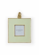 302111 Wildwood 11.5in. Metal/Glass Pistachio Enamel Wall Frame (Med) with Gold/Clear/Plain Finish