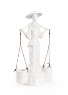 302180 Wildwood 22in. Ceramic Indochine with White Glaze Finish
