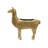 302217 Wildwood 17in. Aluminum Drama Llama Planter with Antique Brass Finish