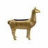 302217 Wildwood 17in. Aluminum Drama Llama Planter with Antique Brass Finish
