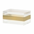 302239 Wildwood 4in. Brass Acrylic Box (Sm) with Clear/Brushed Finish