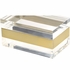 302239 Wildwood 4in. Brass Acrylic Box (Sm) with Clear/Brushed Finish