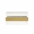 302240 Wildwood 5in. Brass Acrylic Box (Lg) with Clear/Brushed Finish