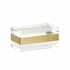 302240 Wildwood 5in. Brass Acrylic Box (Lg) with Clear/Brushed Finish