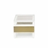 302240 Wildwood 5in. Brass Acrylic Box (Lg) with Clear/Brushed Finish