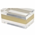 302240 Wildwood 5in. Brass Acrylic Box (Lg) with Clear/Brushed Finish