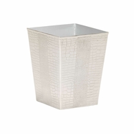 302269 Wildwood Crocodile Wastebasket - Nickel