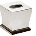 302271 Wildwood 6in. Aluminum Waved Edge Tissue Box - Nickel with Polished Nickel Finish