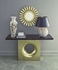 302286 Wildwood 3in. Alabaster/Metal Genesis Marble Box (Lg) with Natural White/Antique Gold Finish