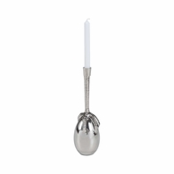 302290 Wildwood 13.5in. Brass Talon Candleholder - Nickel with Polished Nickel Finish
