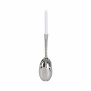 302290 Wildwood 13.5in. Brass Talon Candleholder - Nickel with Polished Nickel Finish