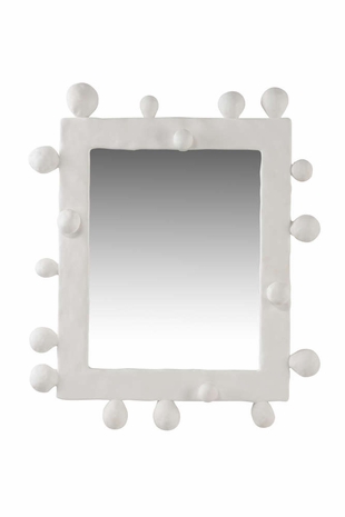 302307 Larry Laslo 37in. Composite Shape Shifting Mirror with White/Plain/Clear Finish