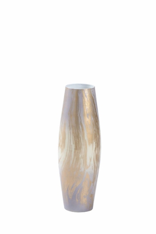 302347 Wildwood 17.5in. Iron/Enamel Oyster Swirl Vase (Sm)