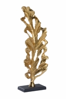 302358 Wildwood 34.5in. Aluminum Turn Over a New Leaf Sculpture with Gold/Black Finish