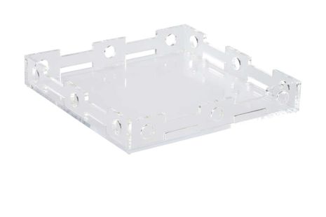 302413 Wildwood 2in. Acrylic Jacquay Tray with Clear Finish