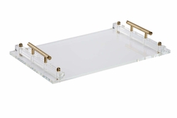 302416 Wildwood 3in. Acrylic/Brass Display Tray with Clear/Polished Finish