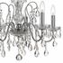 3025-CH-CL-MWP Crystorama Butler 5 Light Hand Cut Crystal Polished Chrome Chandelier