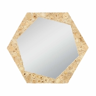 302514 Wildwood 34in. Driftwood Jekyll Mirror with Natural Brown/Clear/Plain Finish