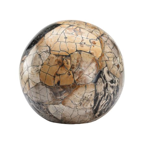 302522 Wildwood 12in. Composite Gaia Ball - Lg with Petrified Wood Finish