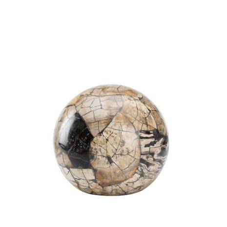 302523 Wildwood 8in. Composite Gaia Ball - Sm with Petrified Wood Finish