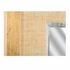 302556 Wildwood 48in. Wood/Raffia Vanessa Mirror with Gold Leaf/Natural/Clear/Beveled Finish
